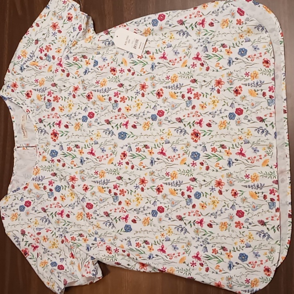 Faded Glory Flowered Blouse XXL NWT